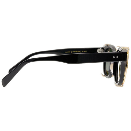 Square Glasses for Men Women Acetate Eyeglasses Frame Clip On Sunglasses Black