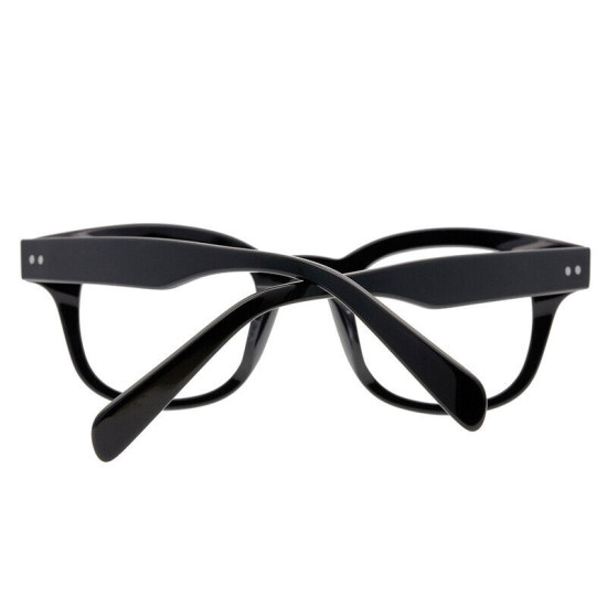 Square Glasses for Men Women Acetate Eyeglasses Frame Clip On Sunglasses Black