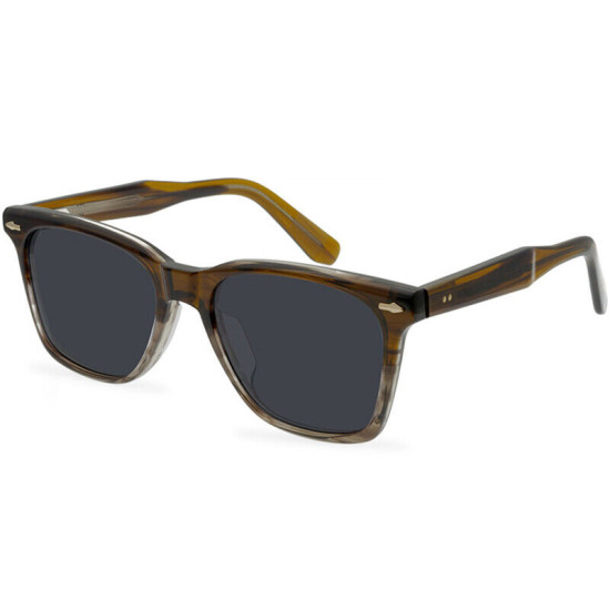 Square Sunglasses for Men Acetate Sun Glasses Silver Arrow Accents High Quality